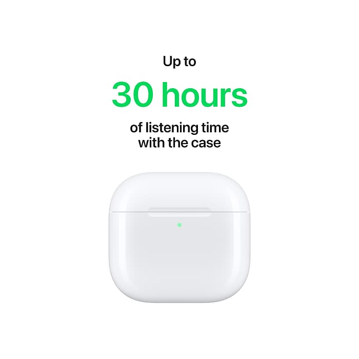 Apple AirPods 4 Wireless Ambient Sound Earbuds White MXP63LL/A